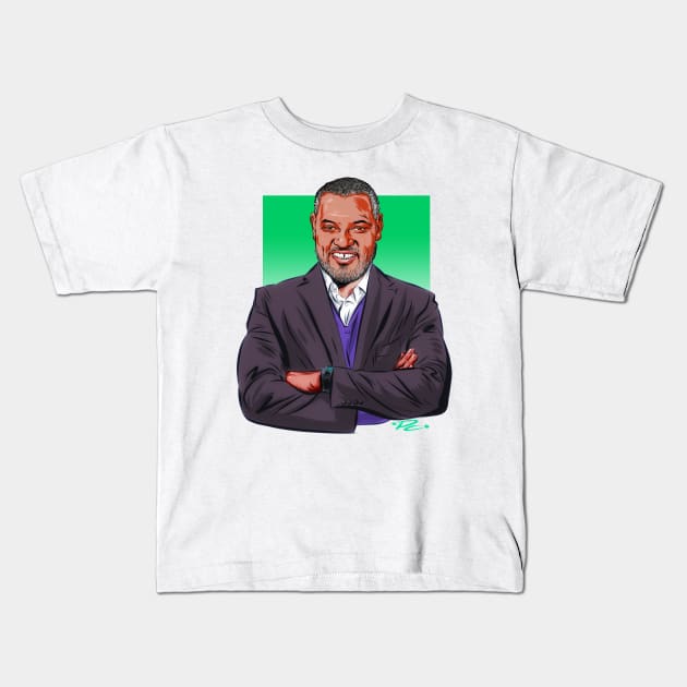 Laurence Fishburne - An illustration by Paul Cemmick Kids T-Shirt by PLAYDIGITAL2020